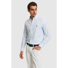 U.S. Polo Assn. Erkek Açık Mavi Uzun Kollu Gömlek 50324718-VR003