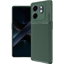 Yazline Global Mey Ithalat®  Infinix Smart 9 Kılıf Auto Focus Karbon Kapak - Koyu Yeşil
