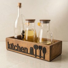 Empressco Diken Store Çok Amaçlı Ahşap Kutu Mutfak Kitchen Yazılı Düzenleyici Organizer Yağdanlık - Fiyatı, Yorumları