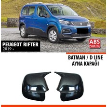Ekolmaks Peugeot Rifter Batman Yarasa Ayna Kapağı Piano Black / 2019 Sonrası