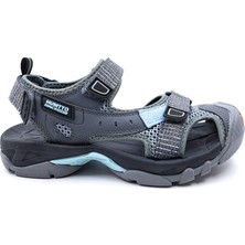 Humtto HM740093B Burnu Kapalı Cırtlı Anatomik Taban Gri Kadın Aqua Outdoor Trekking Spor Sandalet