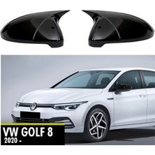 Ekolmaks Volkswagen Golf Mk8 Batman Yarasa Ayna Kapağı Piano Black / 2020 -