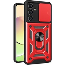 Yazline Global Mey Ithalat®  Samsung Galaxy A05S Kılıf Pars Lens Yüzüklü Silikon - Kırmızı