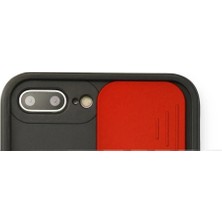Yazline Global Mey Ithalat®  iPhone 7 Plus Kılıf Pars Lens Yüzüklü Silikon - Kırmızı