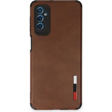 Yazline Global Mey Ithalat®  Samsung Galaxy M52 5g Kılıf Loop Deri Silikon - Kahverengi