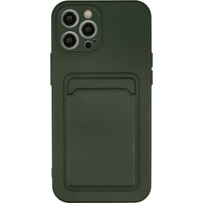 Yazline Global Mey Ithalat®  iPhone 12 Pro Max Kılıf Kelvin Kartvizitli Silikon - Koyu Yeşil
