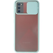 Yazline Global Mey Ithalat®  Samsung Galaxy A03S Kılıf Palm Buzlu Kamera Sürgülü Silikon - Turkuaz