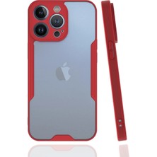 Yazline Global Mey Ithalat®  iPhone 13 Pro Kılıf Platin Silikon - Kırmızı