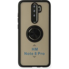 Yazline Global Mey Ithalat®   Redmi Note 8 Pro Kılıf Montreal Yüzüklü Silikon Kapak - Siyah