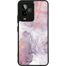 Spoyi Gm 24 Pro Fuşya Mermer Tasarımlı Glossy Telefon Kılıfı