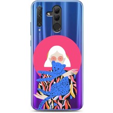 Spoyi Honor 20 Lite Pink And Leon Tasarımlı Süper Şeffaf Telefon Kılıfı
