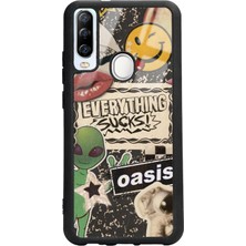 Spoyi General Mobile Gm 20 Pro Retro Sticker Tasarımlı Glossy Telefon Kılıfı