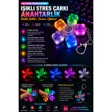 Newstore Home 5 Renk LED Işıklı Stres Çarkı Klavye  Anahtarlık – Dönen Rgb Işıklı Mini Spinner Oyuncak