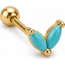 Nur Silver Taşlı Çelik Tragus Küpe NUR-KE03428