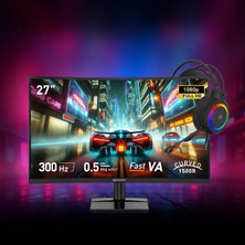 Gamebooster GB-27C300FF  300Hz 0.5ms Gaming Monitör +Gb H02B Hammer Rainbow Kulaklık Hediye!