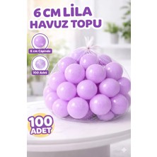 Jusso Lila Renkli Şişme Oyun Havuzu Topları - 6 cm Çapında 100’LÜ Paket