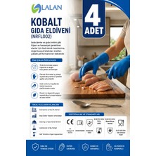 LALAN 4lü KOBALT GIDA ELDİVENİ - GIDAYA UYGUN ELDİVEN (NRFL002)