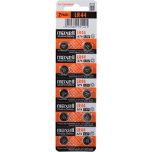 Maxell LR44 Düğme Pil 10 Adet 1,55 V Tek Kullanımlık Yüksek Performanslı