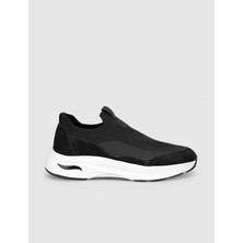 Cabani Siyah Modern Triko Slip-On Sneaker