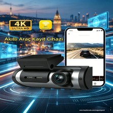SBAID 4K Full Hd, Araç Kamerası - Gizli Tasarım, Aı Çarpışma Önleme，geniş Açılı Lens, Akıllı Telefon Üzerinden Wifi Kontrolü, 24 Saat Kesintisiz Kayıt, Tüm Araç Modelleriyle Uyumluaraç Içi Kameralar