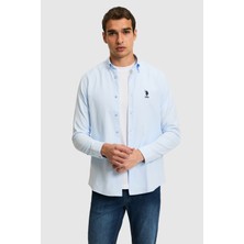 U.S. Polo Assn. Erkek Açık Mavi Uzun Kollu Basic Gömlek 50322160-VR003