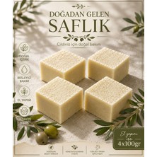 Negok Doğal El Yapımı Zeytinyağ Özlü Katı Sabun    4 x 100 gr
