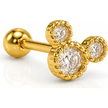 Nur Silver Mickey Çelik Tragus Küpe NUR-KE03422