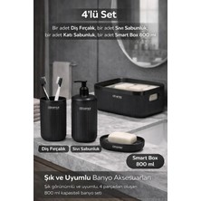 Okyanus Home Linea Box 4'lü Banyo Seti - Siyah