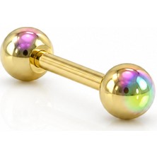 Nur Silver Hologramlı Taşsız Çelik Tragus Küpe NUR-KE03424