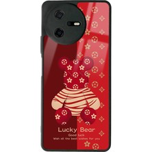 Spoyi Casper Via A40 Red Lucky Bear Tasarımlı Glossy Telefon Kılıfı