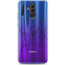 Spoyi Honor 20 Lite Art Friends Tasarımlı Süper Şeffaf Telefon Kılıfı
