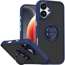 Marmara Avm Newface Apple iPhone 17 Montreal Yüzüklü Silikon Kapak - Lacivert
