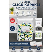 Okyanus Home Luna 5 lt Şeffaf Deterjan-Tablet Kutusu Mutfak Düzeni İçin Pratik ve Kullanışlı