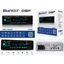 Blueway Dsp Işlemcili, 6rca Çıkışlı, Usp,bluetooth, Aux ve 7 Renkli Oto Teyp