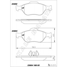 Zengemtx Ön Balata Fiesta 1.4tdci Absli 00 - Fusion 02 - Mazda 121 96 - Mazda 2 03- GDB1419