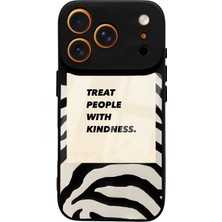 Spoyi iPhone 17 Pro Zebra Motto Tasarımlı Glossy Telefon Kılıfı