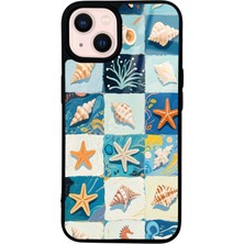 Spoyi iPhone 13 Deniz Mozaiği Tasarımlı Glossy Telefon Kılıfı