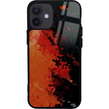 Spoyi iPhone 12 Mini Fiery Transition Tasarımlı Glossy Telefon Kılıfı