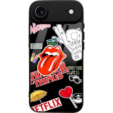 Spoyi iPhone 17 Air Sticker Tasarımlı Glossy Telefon Kılıfı
