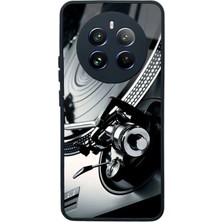 Spoyi Oppo Realme 12 Plakçalar Tasarımlı Glossy Telefon Kılıfı
