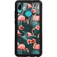 Spoyi Huawei P Smart (2019) Flamingo Leaf Tasarımlı Glossy Telefon Kılıfı