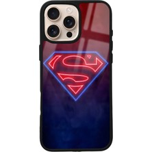 Spoyi iPhone 16 Pro Max Neon Superman Tasarımlı Glossy Telefon Kılıfı
