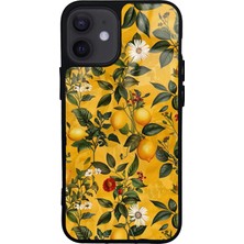 Spoyi iPhone 12 Mini Sarı Yaz Senfonisi Tasarımlı Glossy Telefon Kılıfı