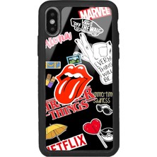 Spoyi Iphone x - Xs Sticker Tasarımlı Glossy Telefon Kılıfı