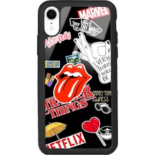 Spoyi Iphone Xr Sticker Tasarımlı Glossy Telefon Kılıfı