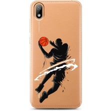 Spoyi Huawei Y5 2019 Basketbolcu Tasarımlı Süper Şeffaf Telefon Kılıfı