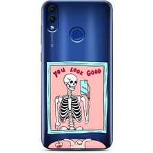 Spoyi Honor 8c Look Good Tasarımlı Süper Şeffaf Telefon Kılıfı