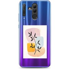 Spoyi Honor 20 Lite Brush Leaf Tasarımlı Süper Şeffaf Telefon Kılıfı