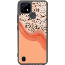 Spoyi Oppo Realme C21 Nude Benekli Tasarımlı Glossy Telefon Kılıfı
