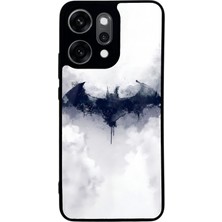 Spoyi Oppo Reno 14 Pro Beyaz Batman Tasarımlı Glossy Telefon Kılıfı